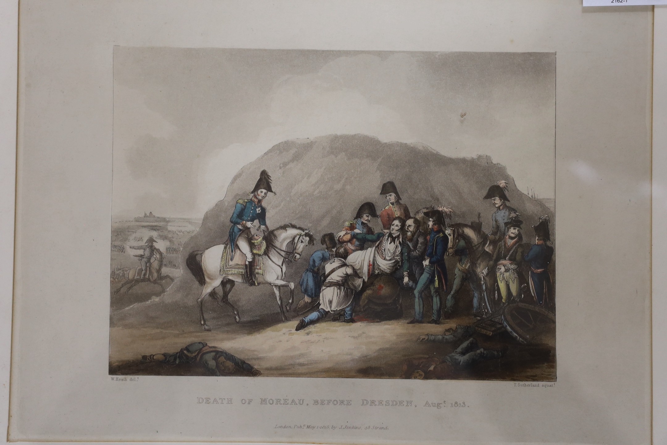 W Heath & T Sutherland, a set of five Napoleonic wars aquatints